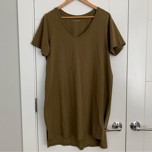 Universal Standard Tesino T-Shirt Dress Military Olive 10/12 XS - Picture 1 of 4